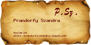 Prandorfy Szandra névjegykártya